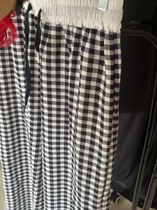 Black &amp; White Gingham Pants