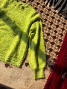 parrot green sweater