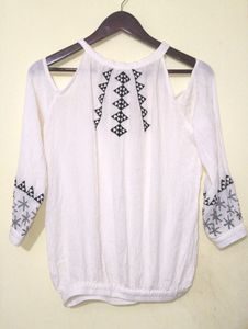 The VANCA Half White Top (Women's)