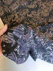 Elegant Black brasso boutique saree.