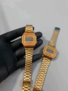 Golden digital Watch unisex