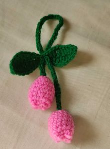 Handmade Crochet Tulip Hair Tie