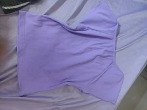 lavender fitted crop top