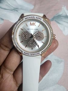 Michael Kors White & Rose Gold Watch