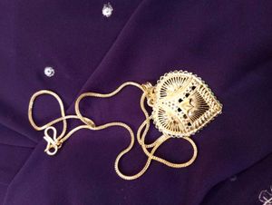 Gold Heart Pendant with Chain