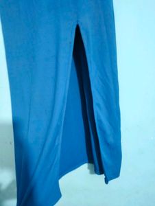 Blue One Shoulder Maxi Dress with Slit