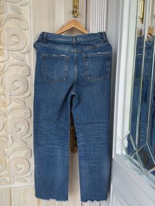 Women's Blue Denim Wide Leg Jeans