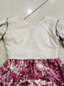 Floral Print Ethnic Gown