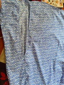 Blue Floral Print Maxi Dress