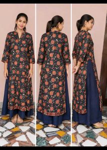 Beautiful Floral Print A line dress