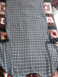 Checked Kurta with Red Trim