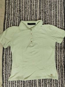 Madame Light Green Polo T-Shirt