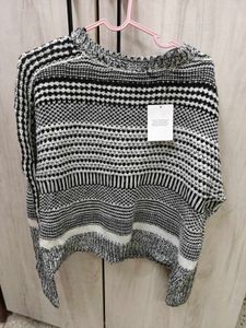 Striped Knit Pullover Sweater