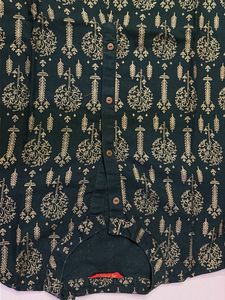 Elegant Dark Green Printed Kurta