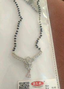 Elegant Diamond Mangalsutra pure silver