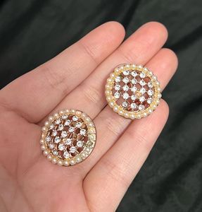 Pearl &amp; Rhinestone Earrings