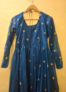 Beautiful Royal Blue ethnic gown with dupatta 🩵🩵