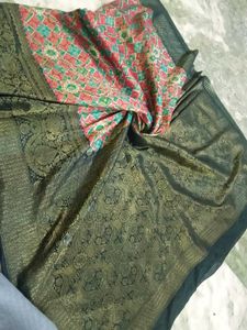 Vibrant Saree with Traditional Border