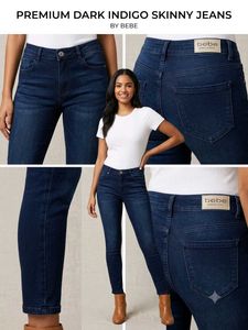 Bebe Premium Dark Indigo Skinny Jeans