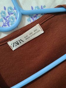 Zara Brown Crop Top