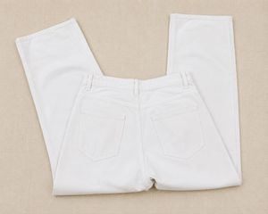 Baggy white denim jeans