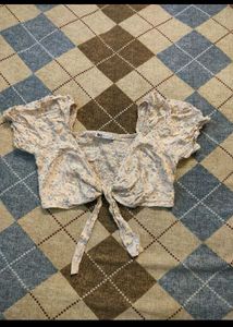 Floral Tie-Front Crop Top