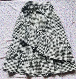 Tierd A-line Gingham Skirt