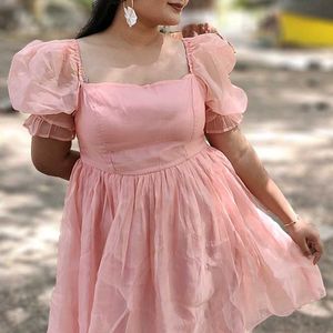 Women Puff Sleeve Mini Dress
