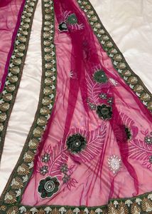 Embroidered Net saree