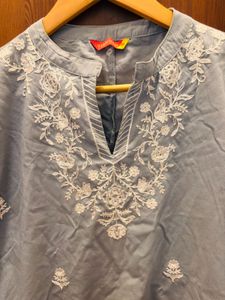 Embroidered Blue Kurta