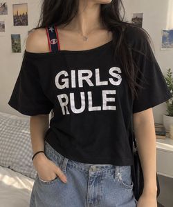 Graphic "Girls Rule" T-Shirt
