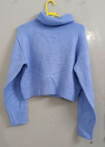 Oversized High Neck Crop
