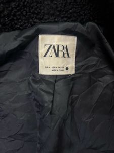 ZARA Black Sherpa Coat