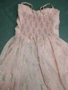 Light Pink Floral Print Dress
