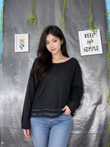 Black Lace Trim Top