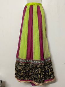festivals Vibrant Striped Ethnic Skirt