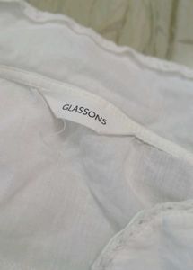 Chic White Lace Trimmed Blouse