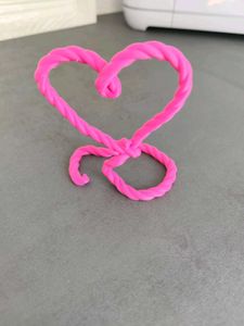 Red 3D Printed Rope Heart  Valentine's