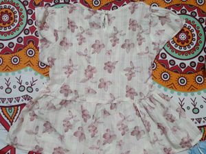 white floral top