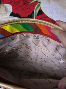 Vibrant Rainbow Chevron Tote Bag