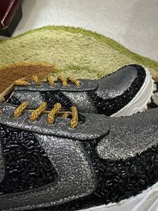 Sparkling Silver &amp; Black Sneakers
