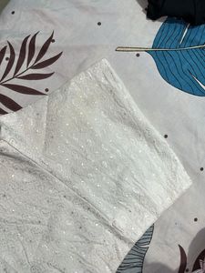 Women's White Eyelet Shorts