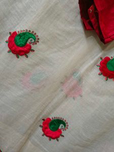 Elegant Patchwork Saree With Blouse