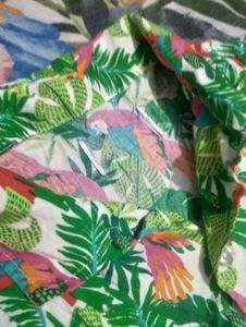 Vibrant Tropical Print Shirt
