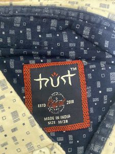 White Printed Shirt At Good Condition