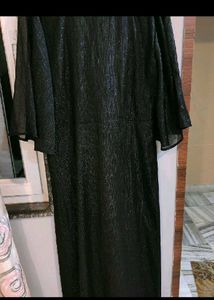 Sparkly Black Wrap Dress