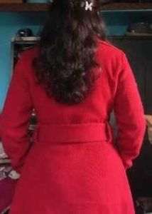 Classic Red Belted Coat