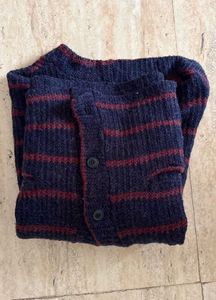 Vintage Striped Knit Cardigan