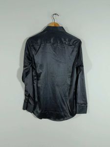 Dark Grey Semi Formal Shirt For Men's