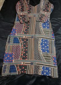 Patchwork Print Tunic Dress